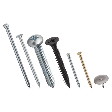 pack of nails|assortment of nails and screws.